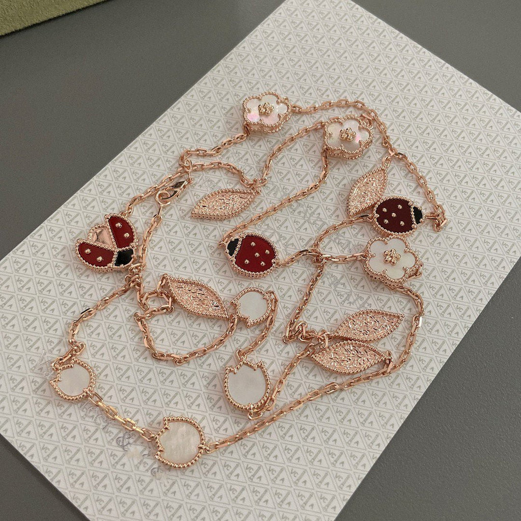 [Lumi Jewels]LUCKY SPRING 15 MOTIFS ROSE GOLD NECKLACE