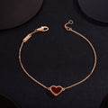 [Lumi Jewels]HEART CARNELIAN PINK GOLD BRACELET