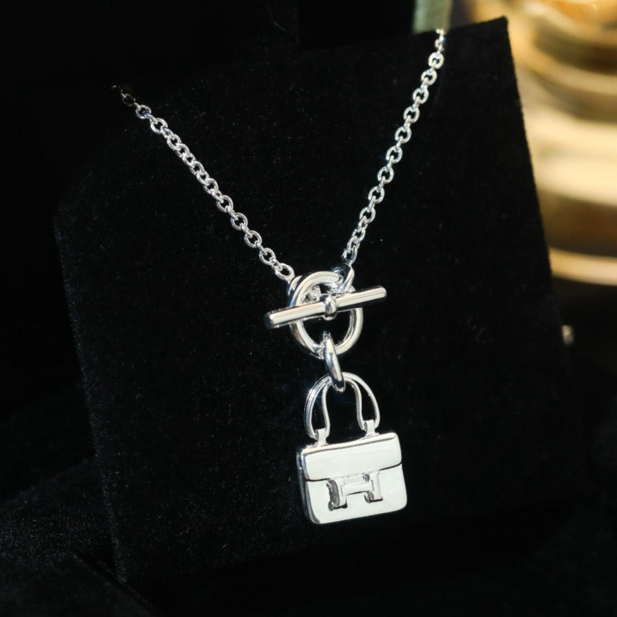 [Lumi Jewels]POP H PEDANT SILVER NECKLACE