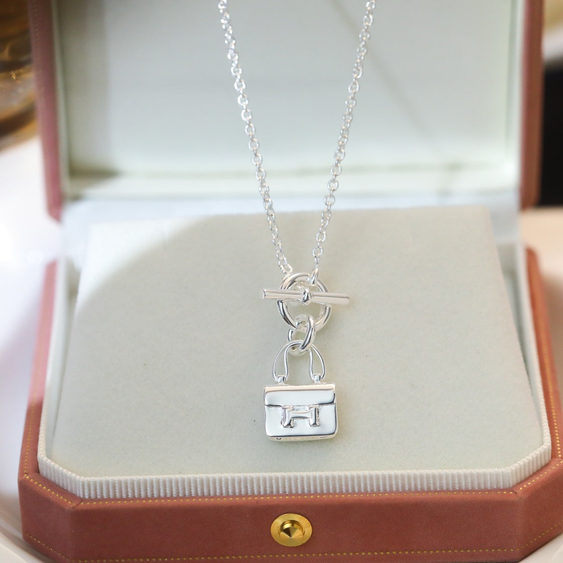 [Lumi Jewels]POP H PEDANT SILVER NECKLACE