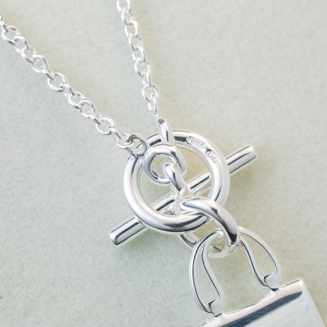 [Lumi Jewels]POP H PEDANT SILVER NECKLACE