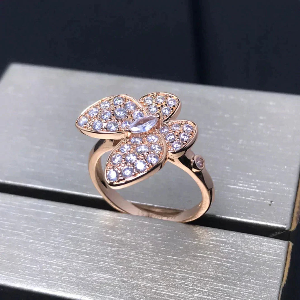 [Lumi Jewels]BUTTERFLY PINK GOLD DIAMOND RING