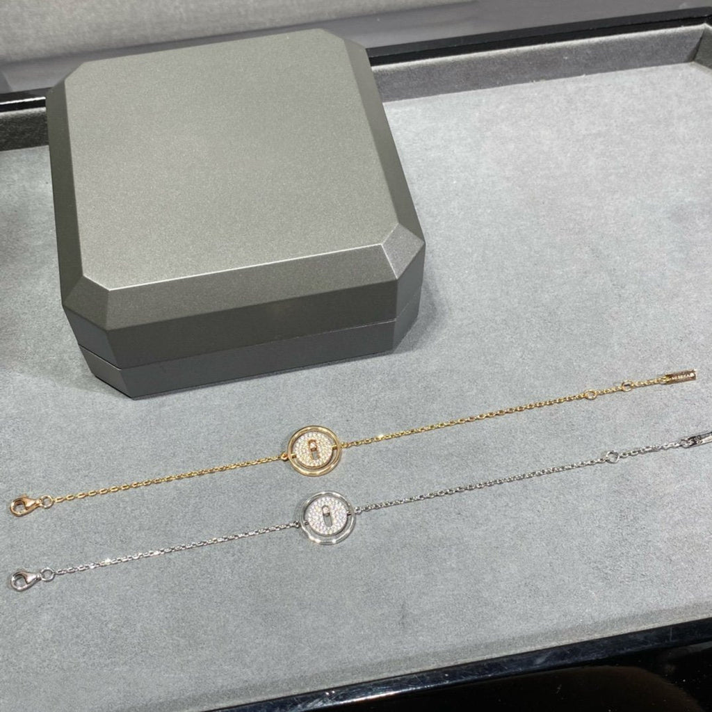 [Lumi]LUCKY MOVE DIAMOND PAVED BRACELET