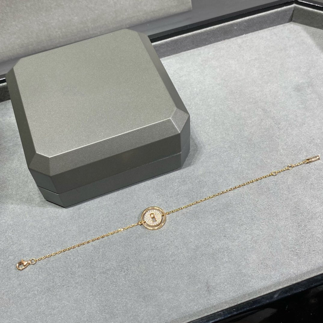 [Lumi]LUCKY MOVE DIAMOND PAVED BRACELET