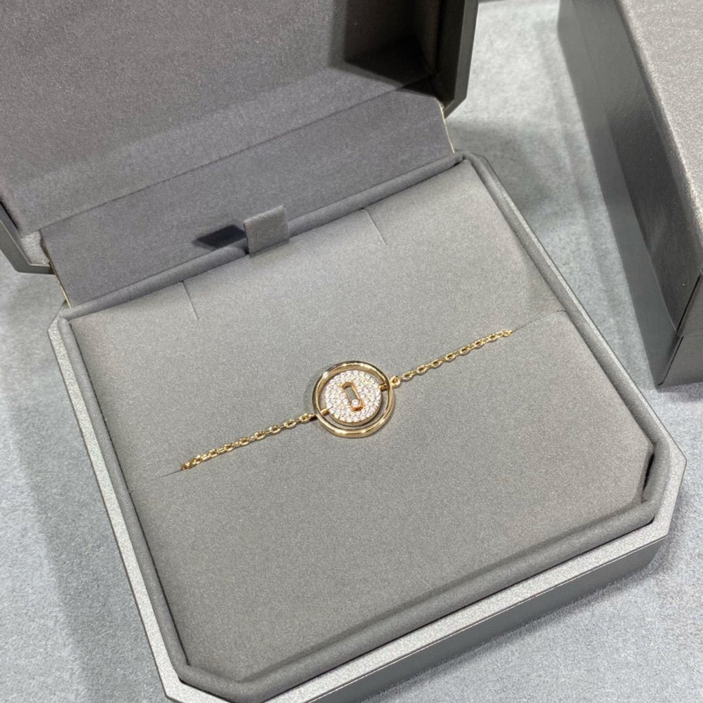 [Lumi]LUCKY MOVE DIAMOND PAVED BRACELET