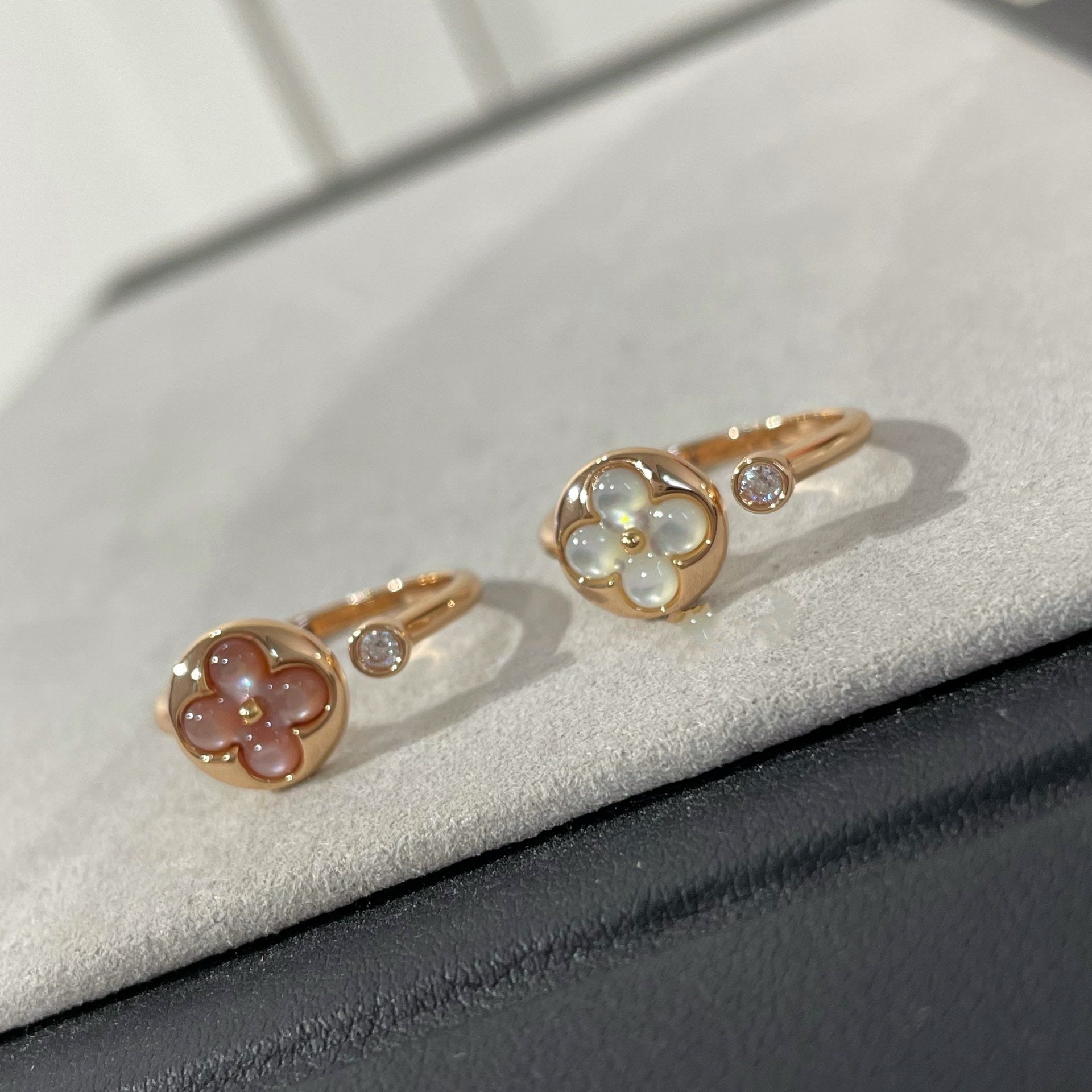 [Lumi Jewels]SUN 1 DIAMOND PINK MOP RING