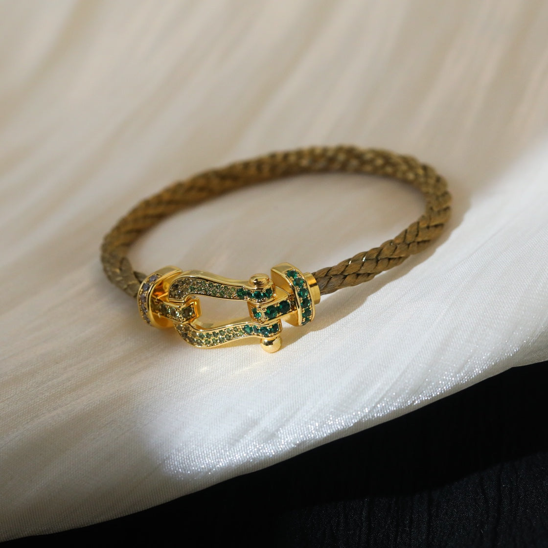 [Lumi Jewels]FORCE 10 GOLD GREEN DIAMOND PAVED