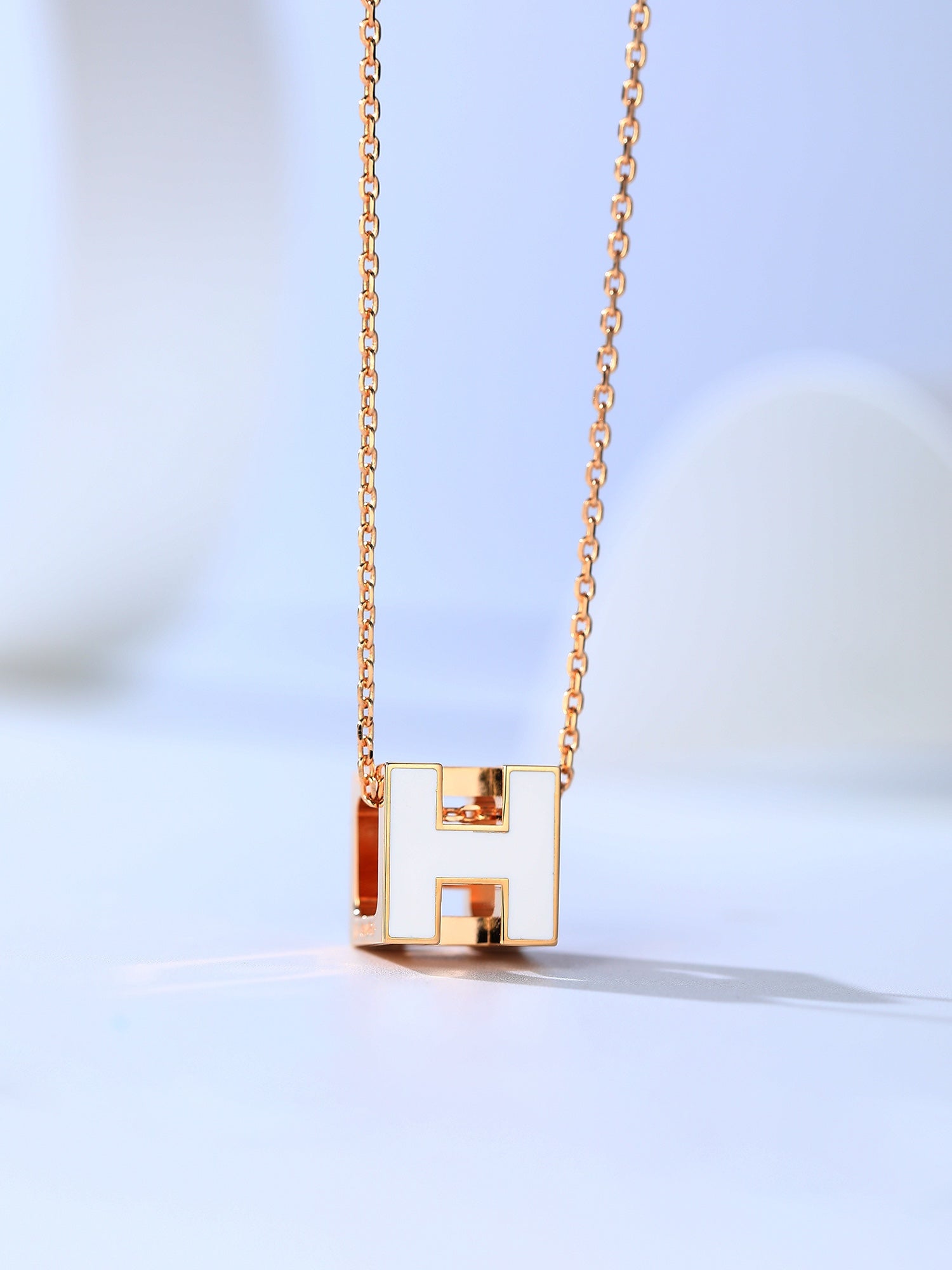 [Lumi Jewels]H CAGE PINK GOLD NECKLACE