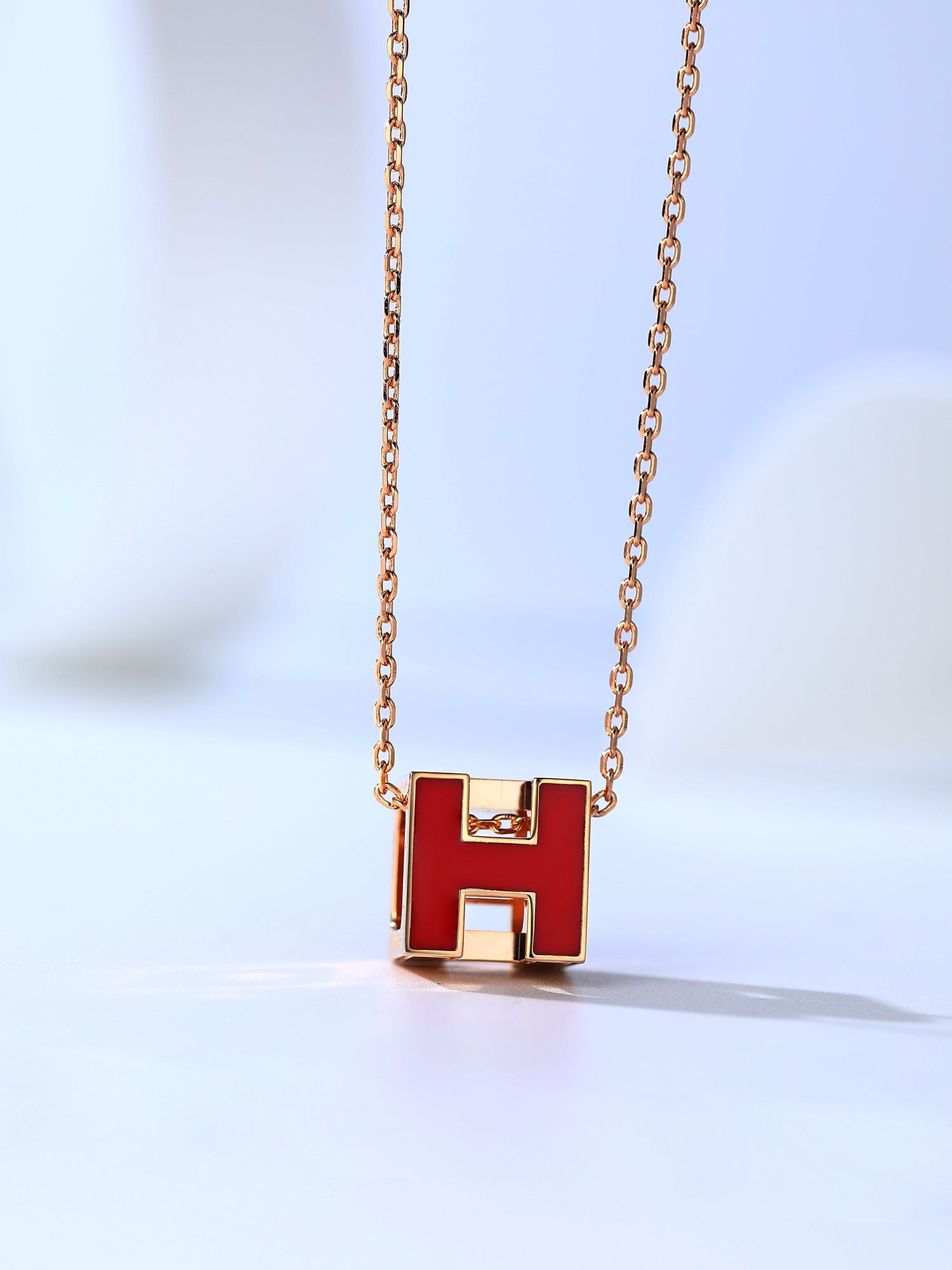 [Lumi Jewels]H CAGE PINK GOLD NECKLACE