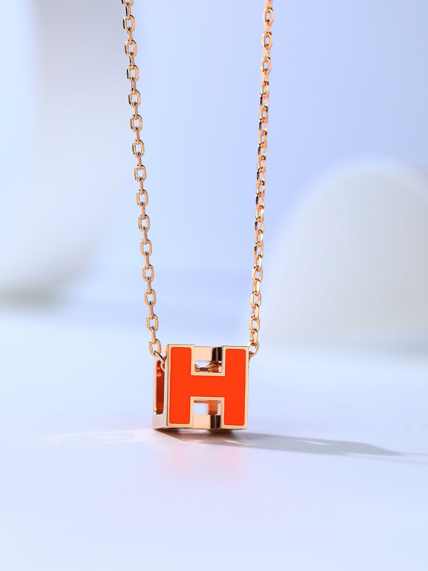 [Lumi Jewels]H CAGE PINK GOLD NECKLACE