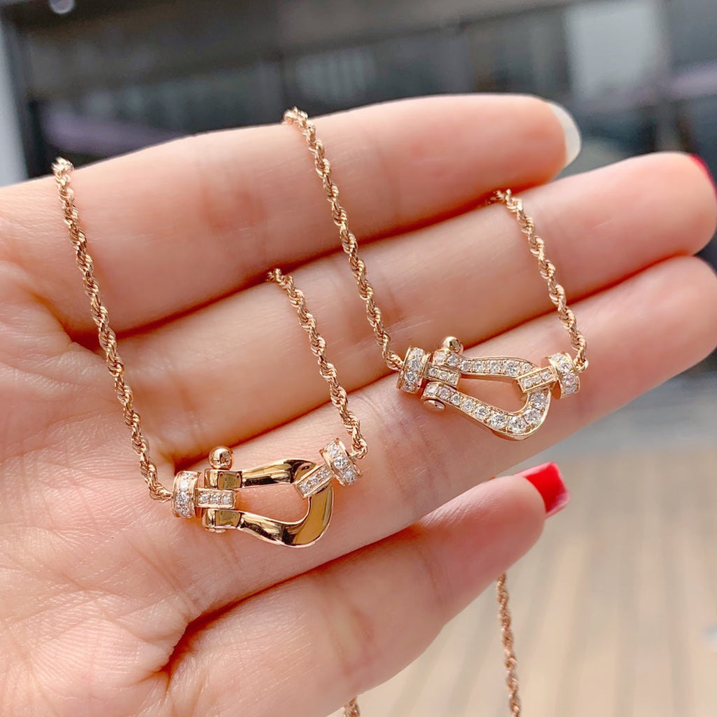 [Lumi Jewels]FORCE 10 PINK GOLD DIAMOND NECKLACE