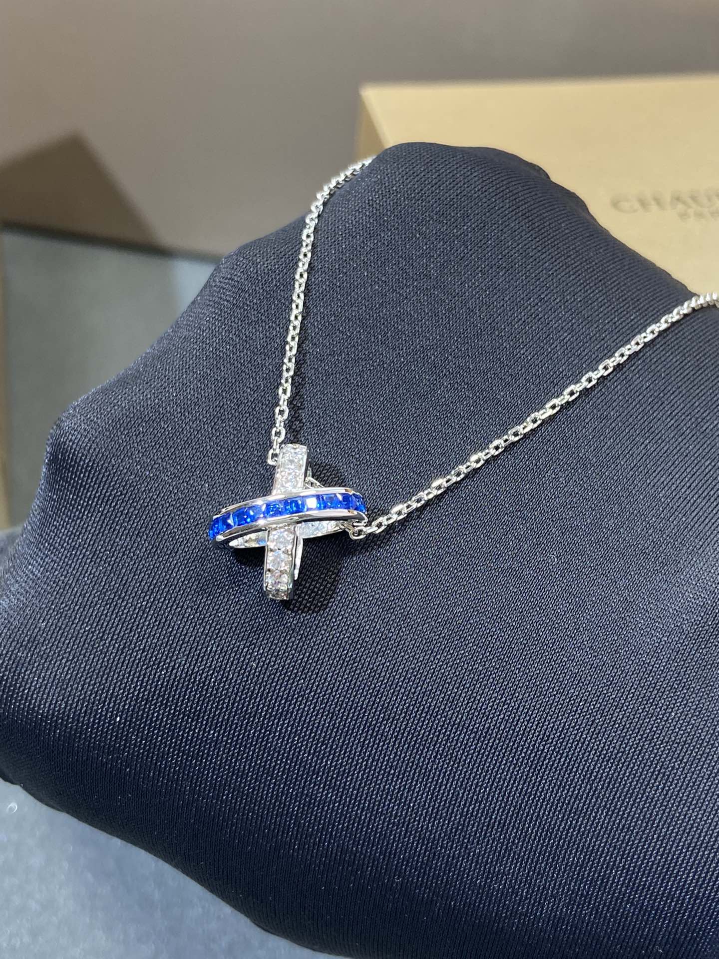 [Lumi Jewels]LIENS DIAMOND SILVER NECKLACE