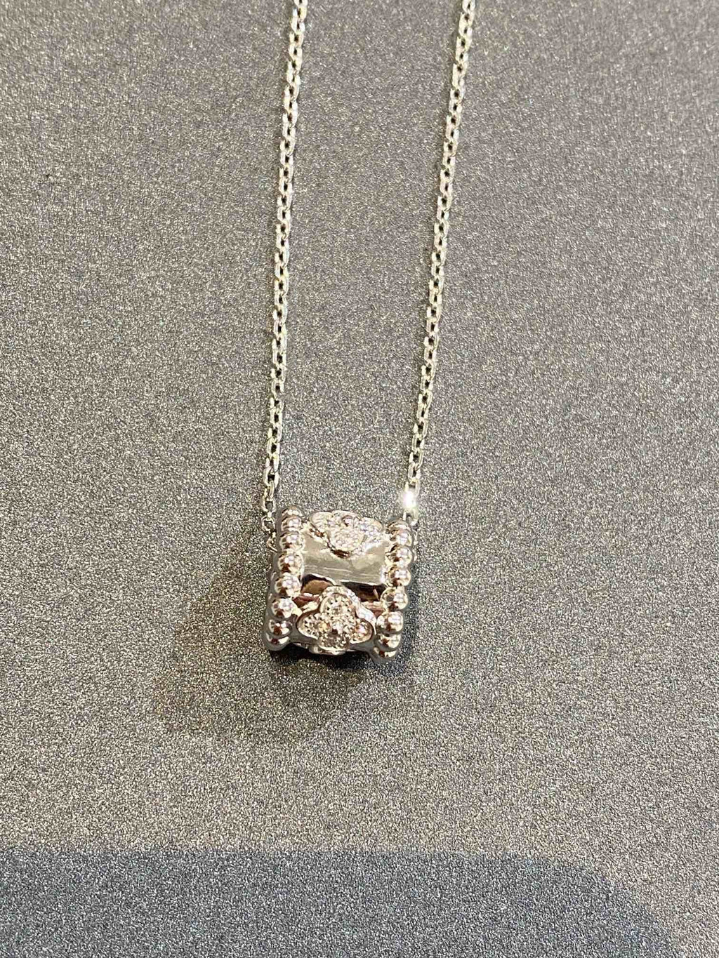 [Lumi Jewels]PERLEE PEDANT SIVLER DIAMOND NECKLACE