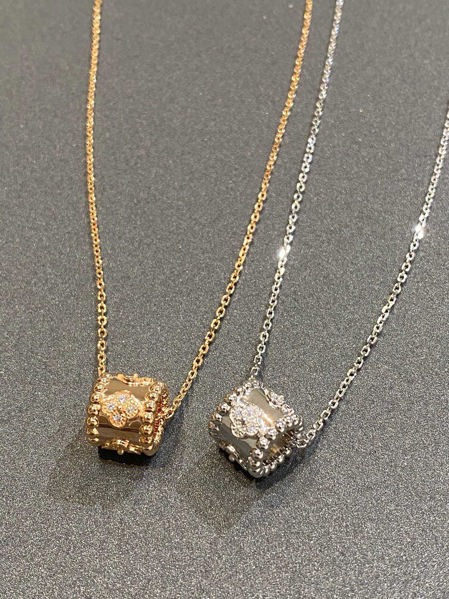 [Lumi Jewels]PERLEE PEDANT SIVLER DIAMOND NECKLACE