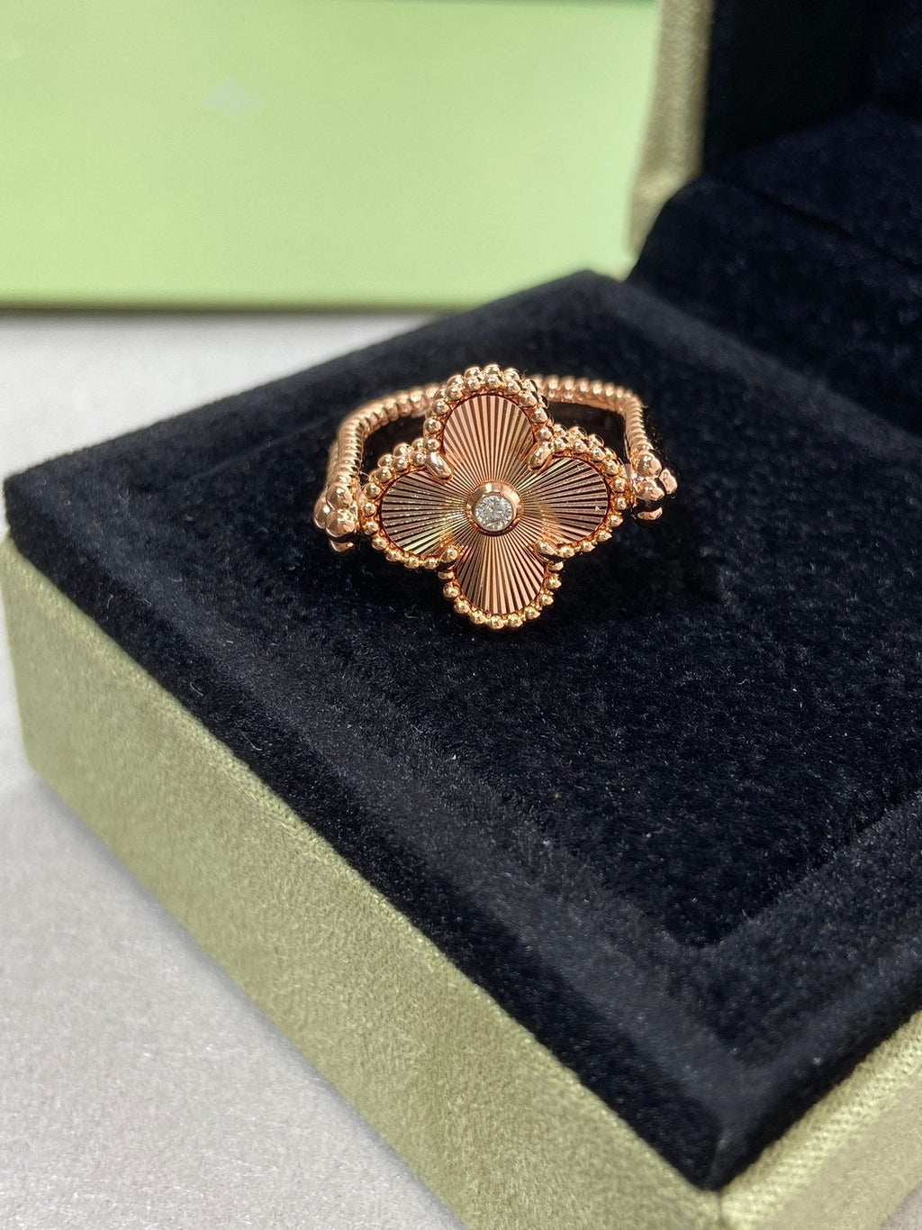 [Lumi Jewels]CLOVER RIVERSIBLE ROSE GOLD RING