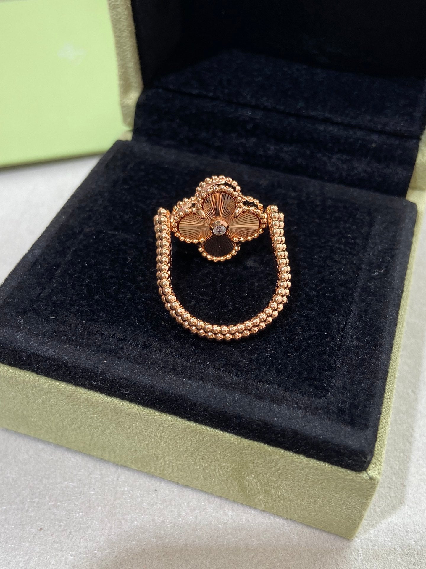 [Lumi Jewels]CLOVER RIVERSIBLE ROSE GOLD RING