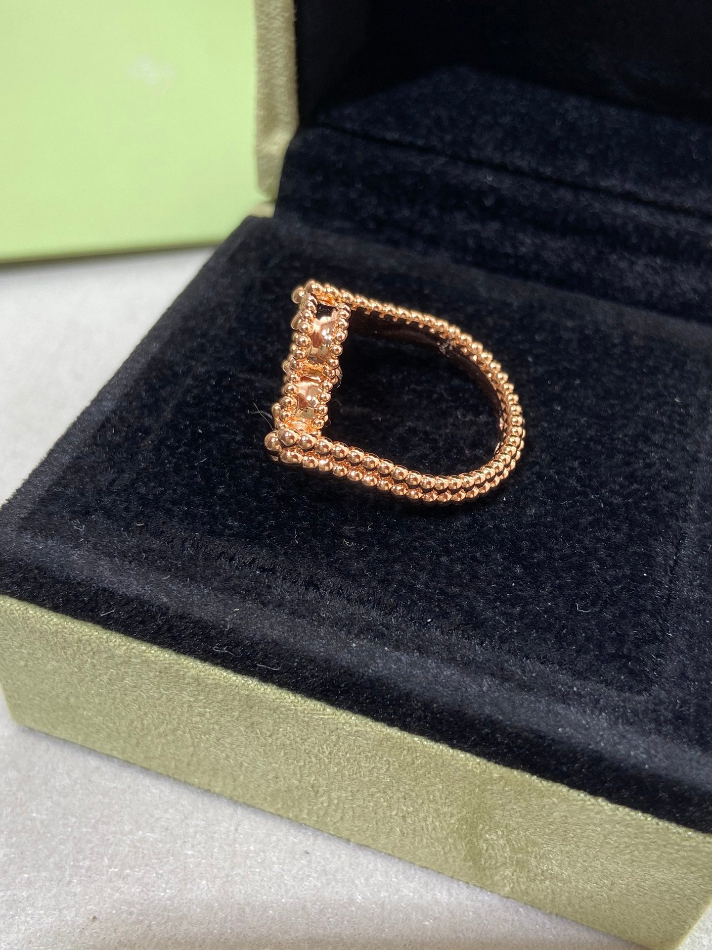 [Lumi Jewels]CLOVER RIVERSIBLE ROSE GOLD RING