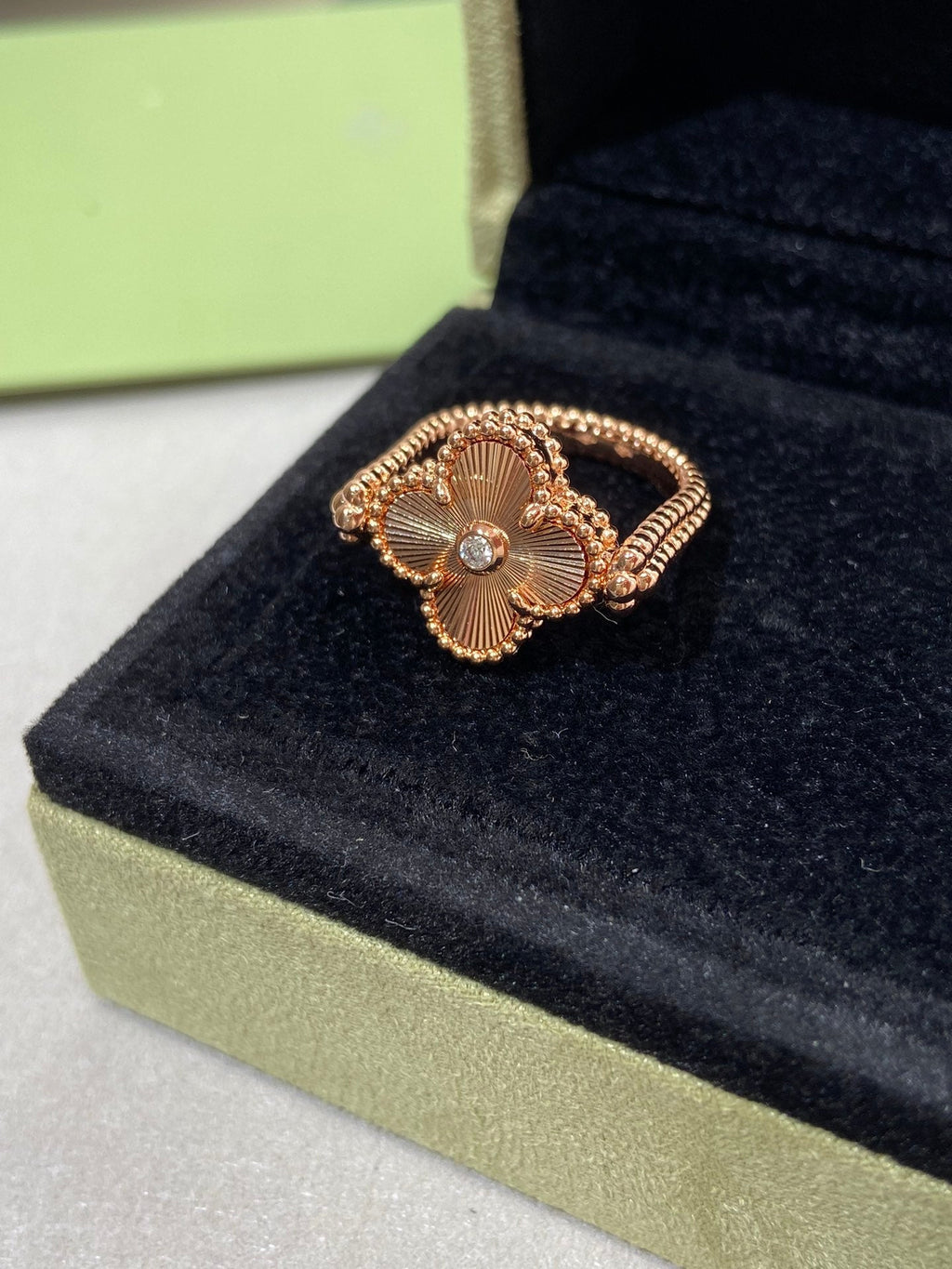 [Lumi Jewels]CLOVER RIVERSIBLE ROSE GOLD RING