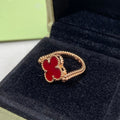 [Lumi Jewels]CLOVER RIVERSIBLE PINK GOLD RING
