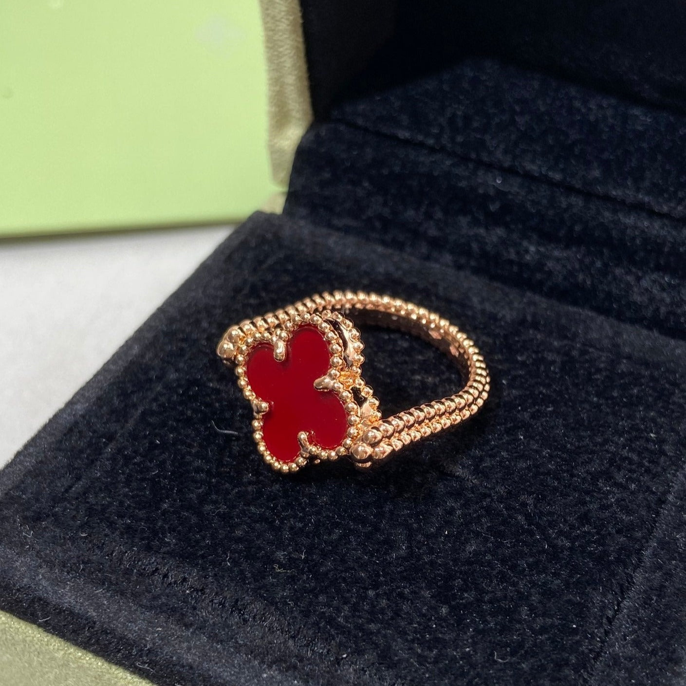[Lumi Jewels]CLOVER RIVERSIBLE ROSE GOLD RING