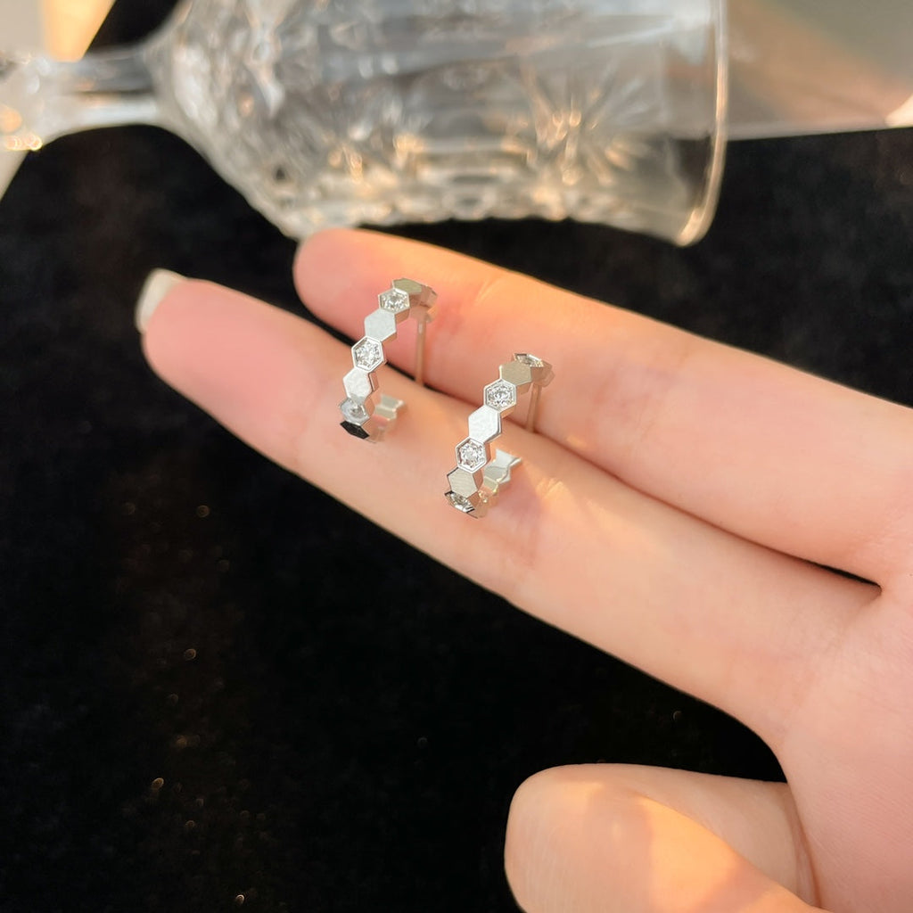 [Lumi Jewels]BEE LOVE DIAMOND HOOP EARRINGS