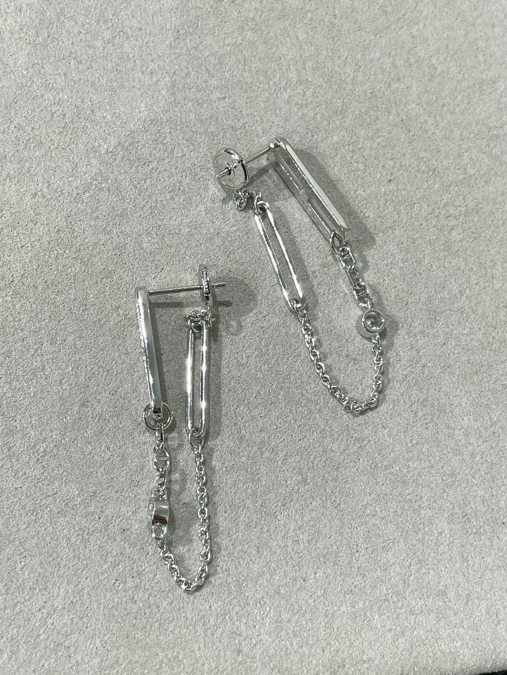 [Lumi Jewels]CHAINE CHAOS DIAMOND DROP EARRINGS