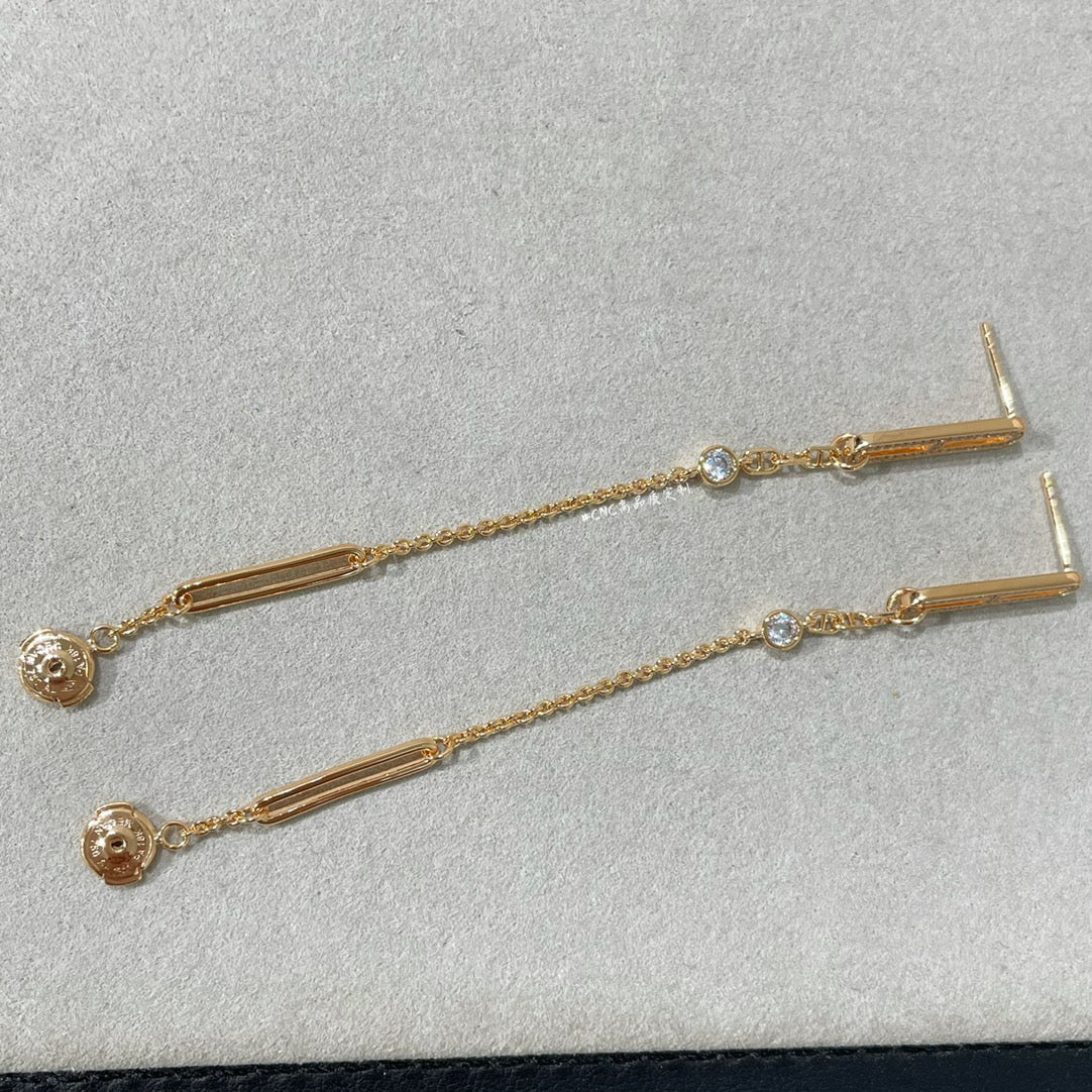 [Lumi Jewels]CHAINE CHAOS DIAMOND DROP EARRINGS