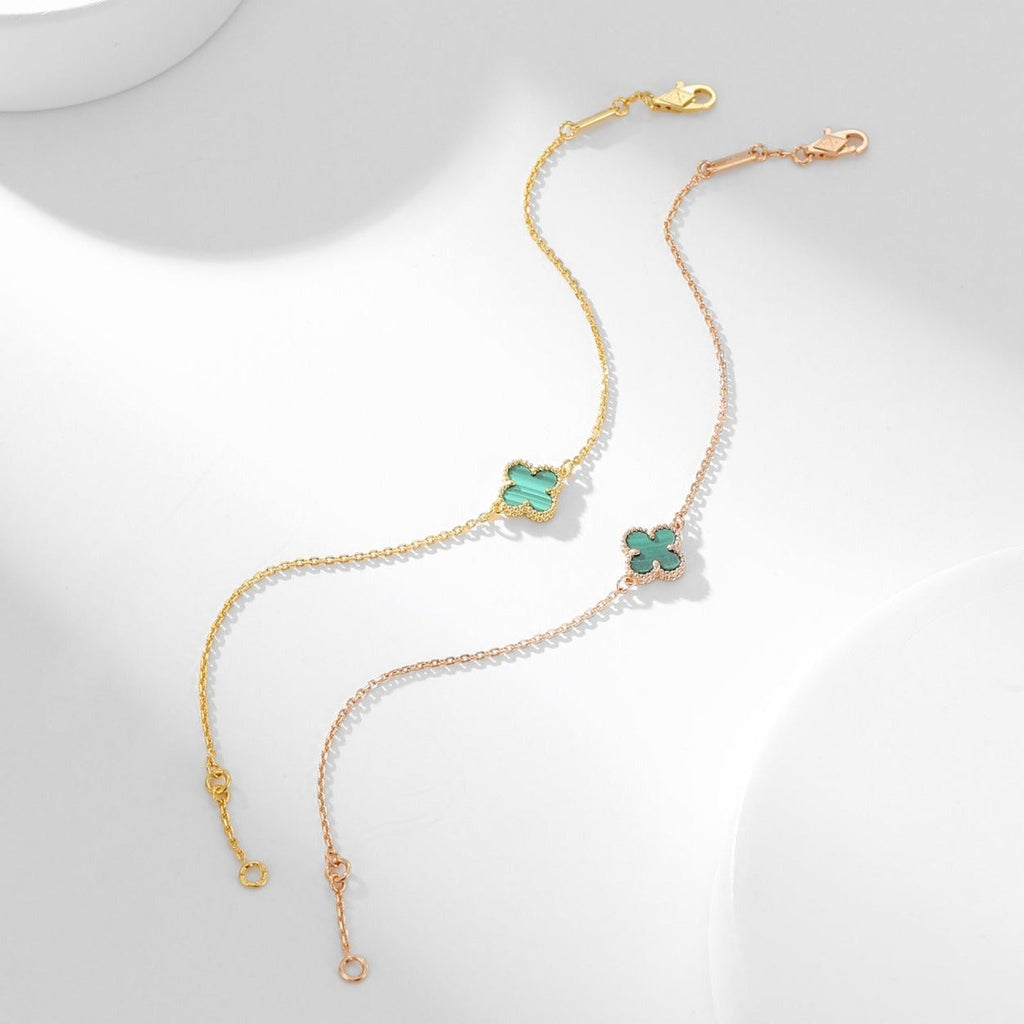 [Lumi Jewels]CLOVER BRACELET MALACHITE 1 MOTIF
