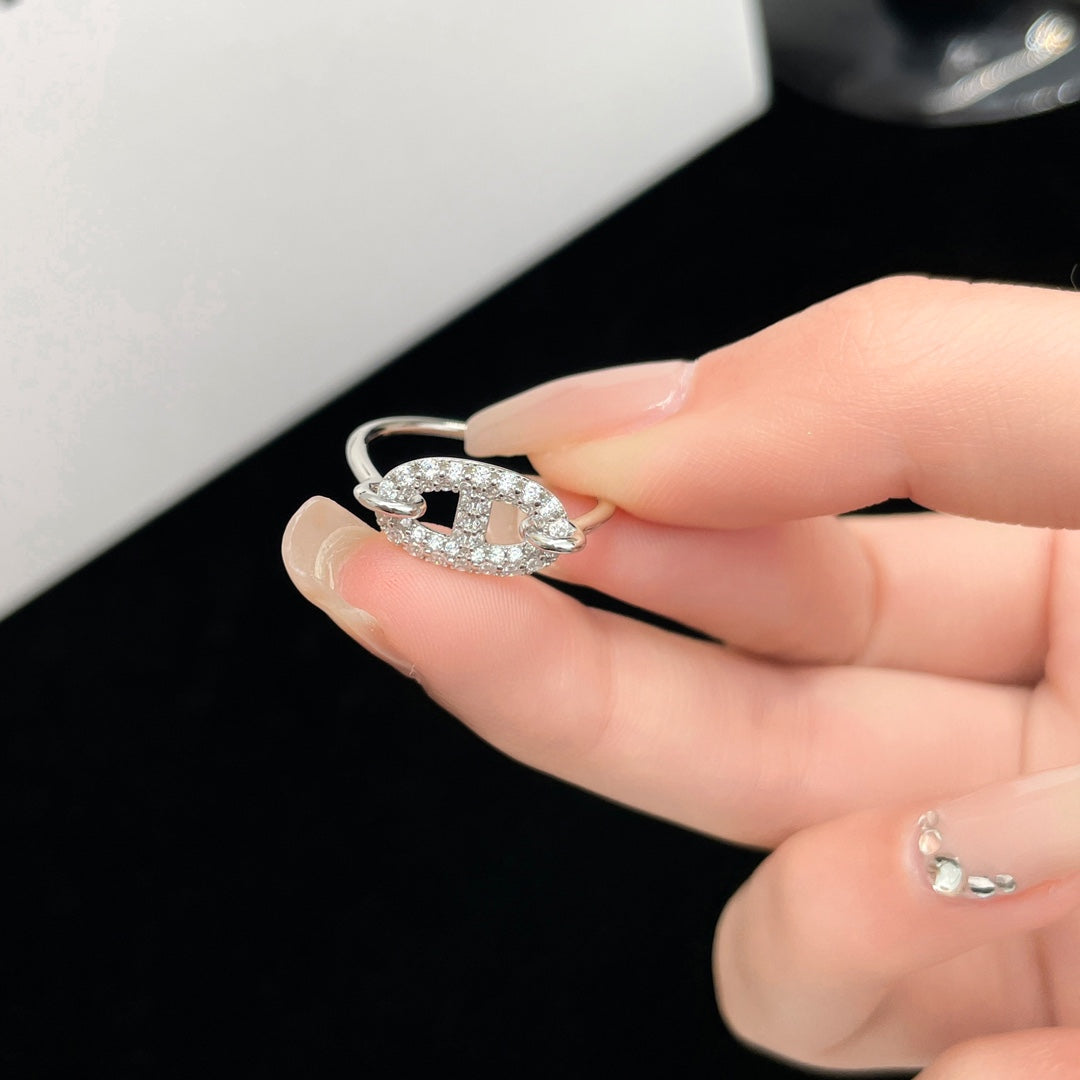 [Lumi Jewels]RONDE SMALL SILVER DIAMOND RING