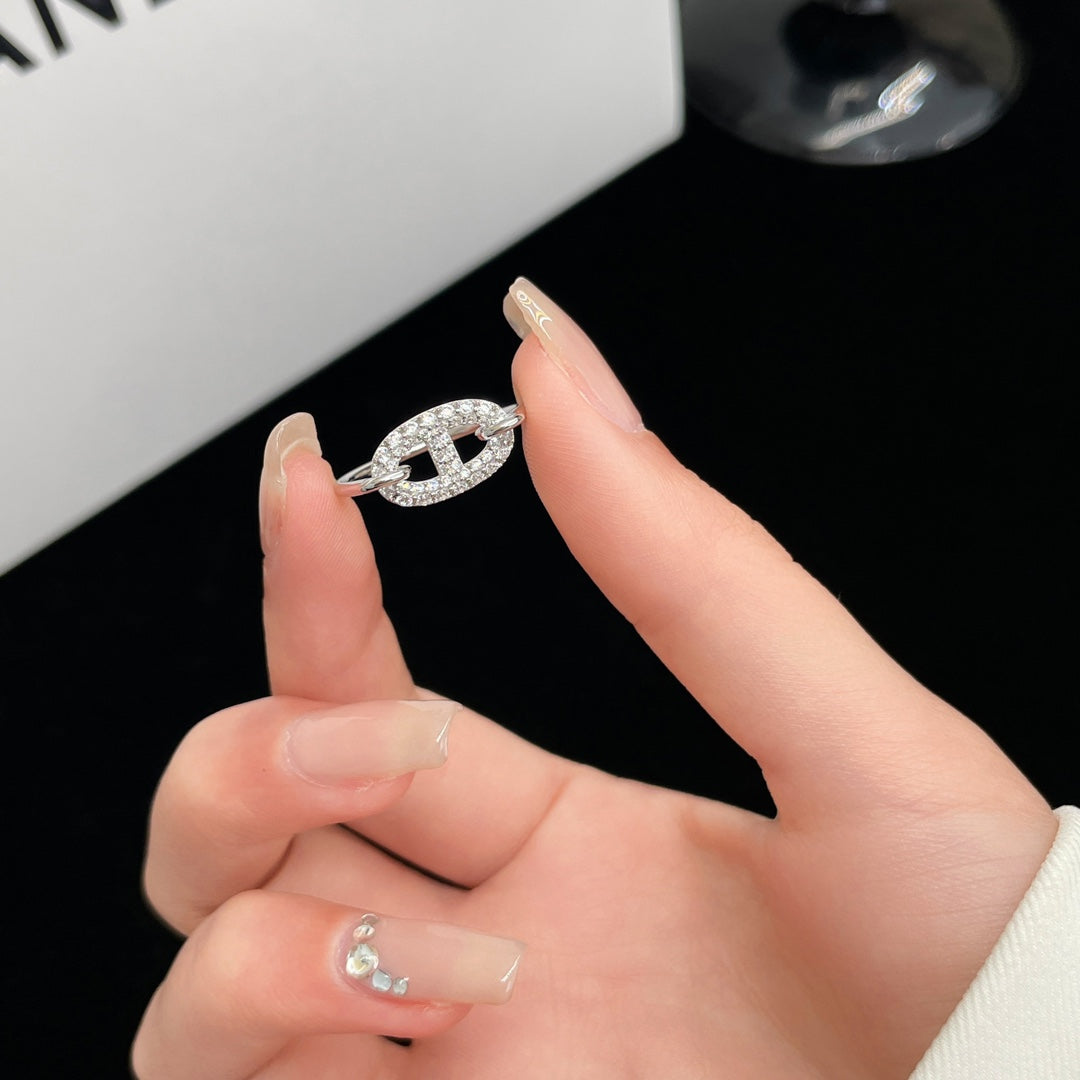 [Lumi Jewels]RONDE SMALL SILVER DIAMOND RING