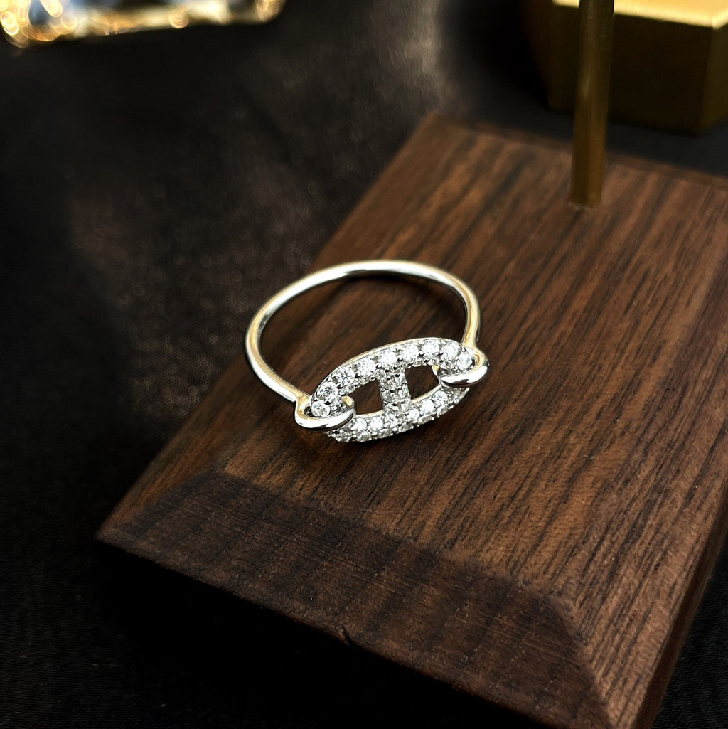 [Lumi Jewels]RONDE SMALL SILVER DIAMOND RING