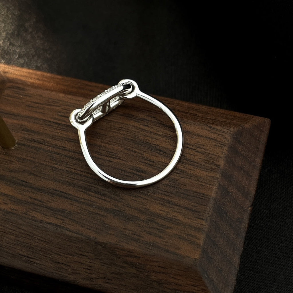 [Lumi Jewels]RONDE SMALL SILVER DIAMOND RING