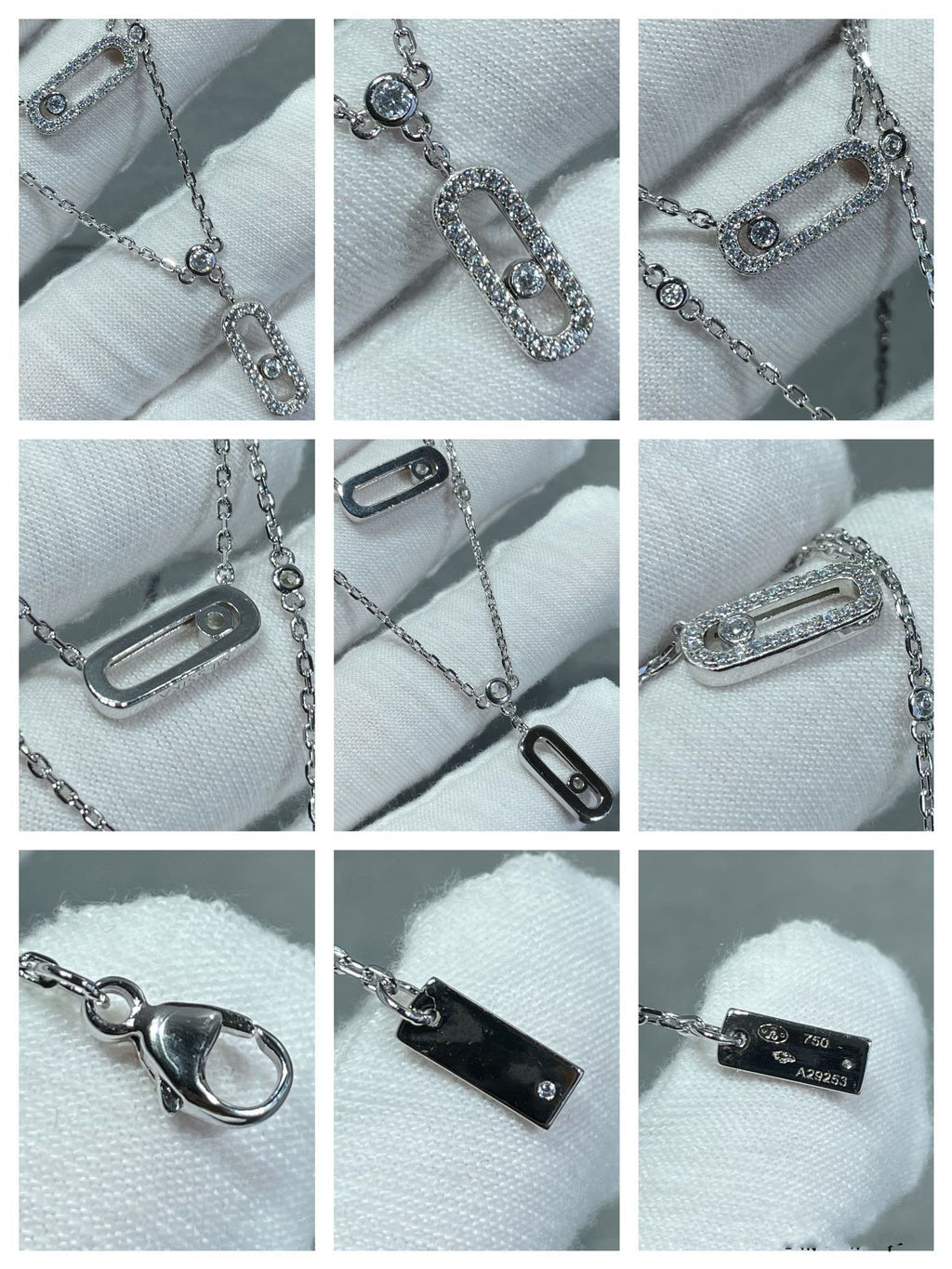 [Lumi]MOVE 2 ROW DIAMOND NECKLACE