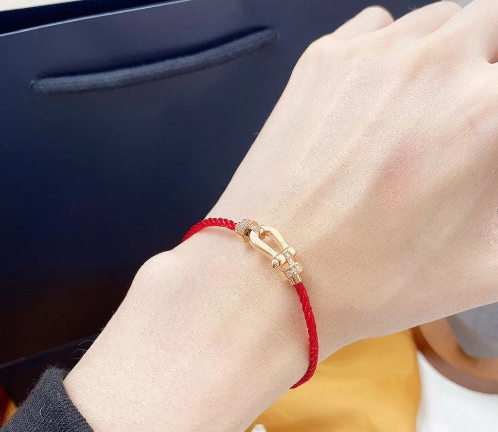 [Lumi Jewels]FORCE 10 HALF DIAMOND PINK GOLD RED CORDERI LARGE AND MEDIUM MODEL