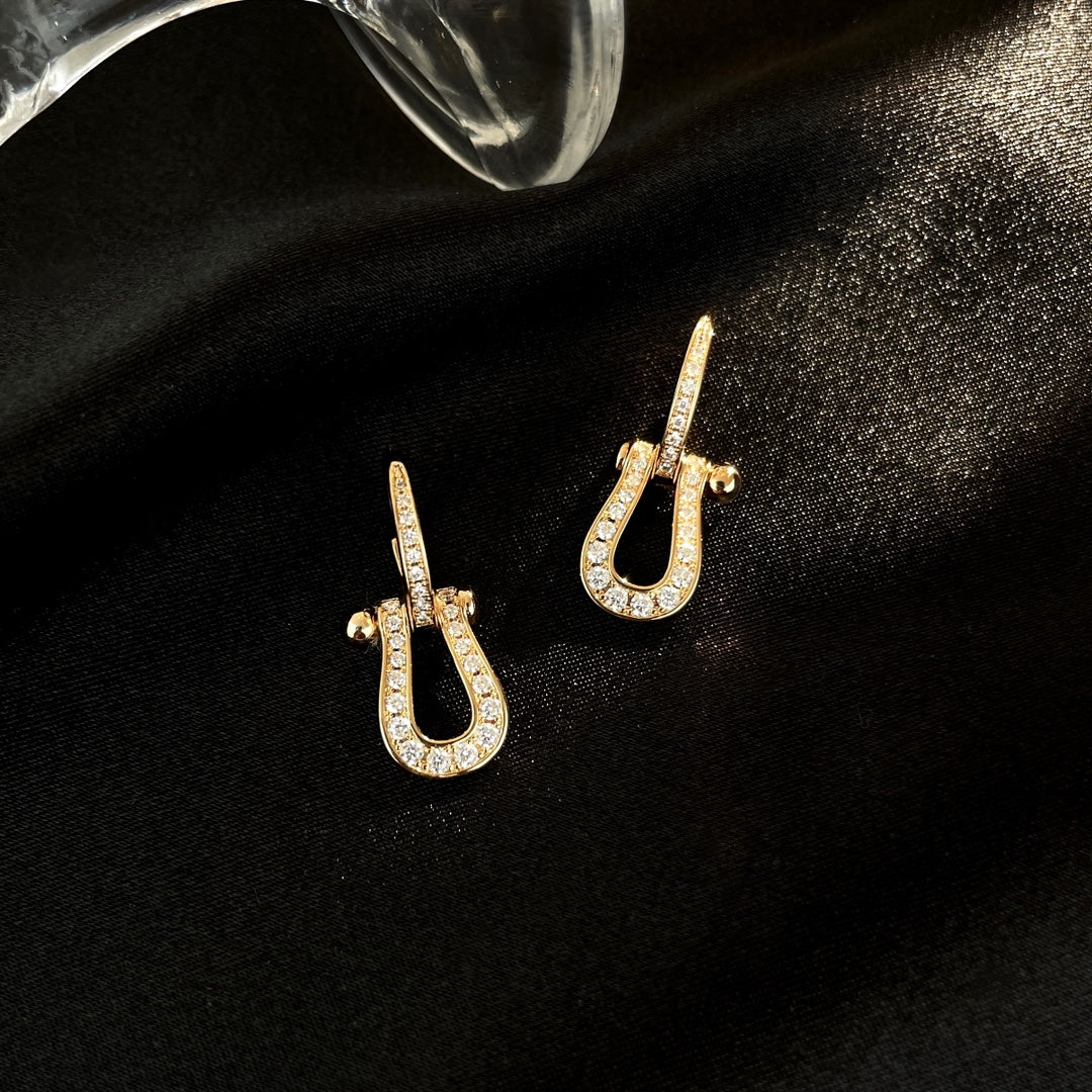 [Lumi Jewels]FORCE 10 FULL DIAMOND DROP EARRINGS MEDIUM MODEL