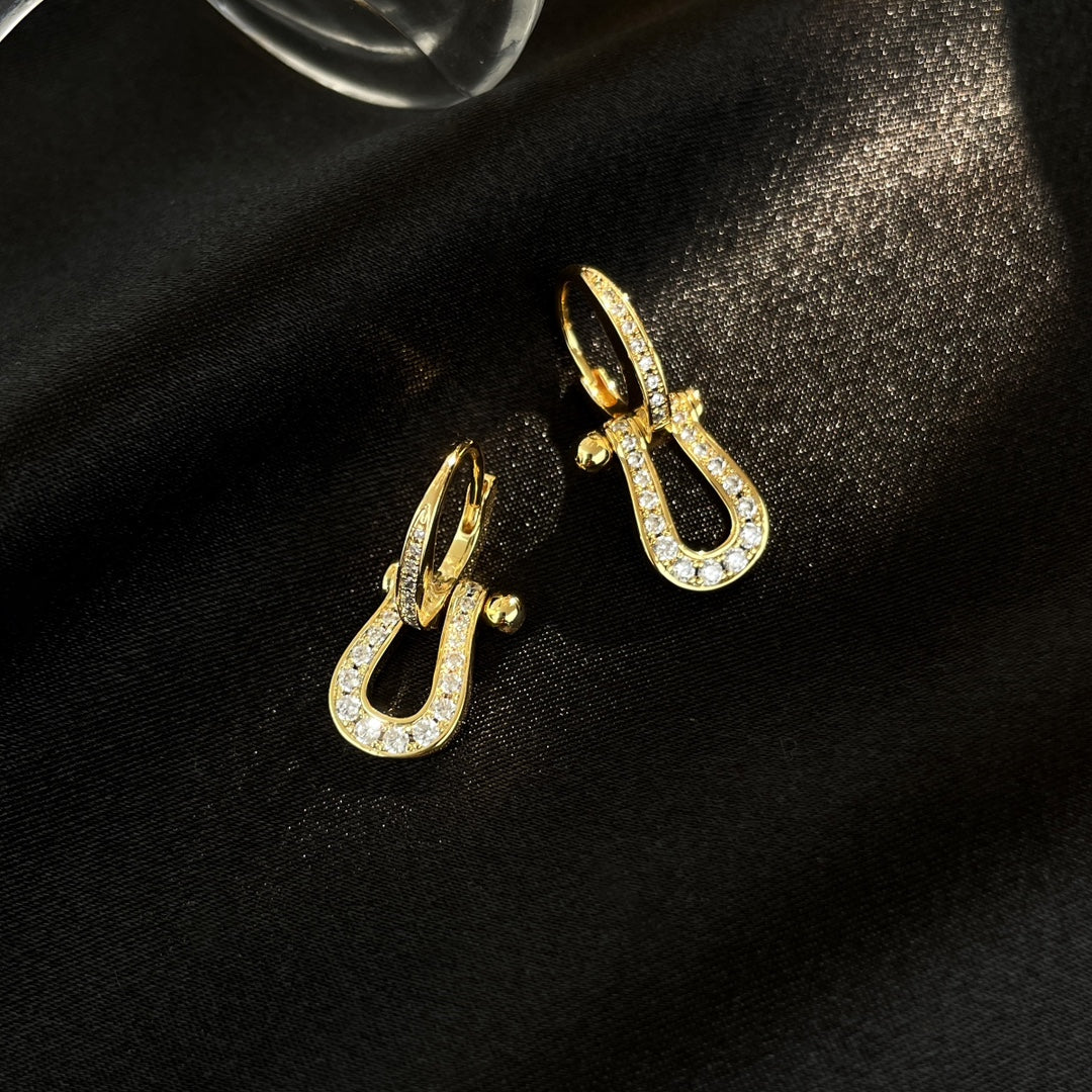 [Lumi Jewels]FORCE 10 FULL DIAMOND DROP EARRINGS MEDIUM MODEL