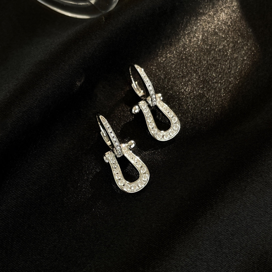 [Lumi Jewels]FORCE 10 FULL DIAMOND DROP EARRINGS MEDIUM MODEL
