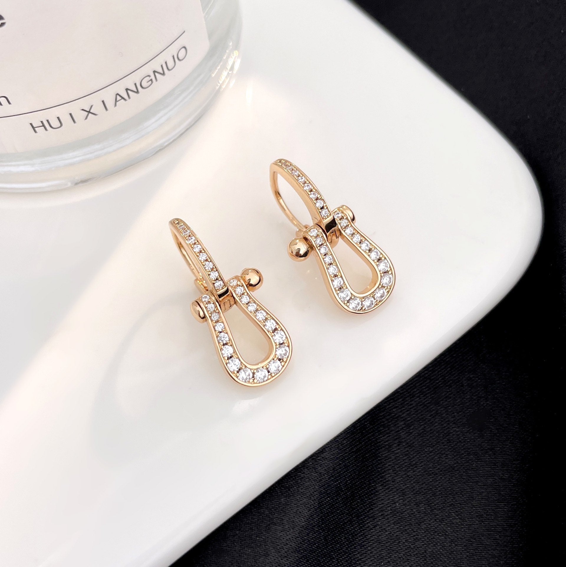 [Lumi Jewels]FORCE 10 FULL DIAMOND DROP EARRINGS MEDIUM MODEL