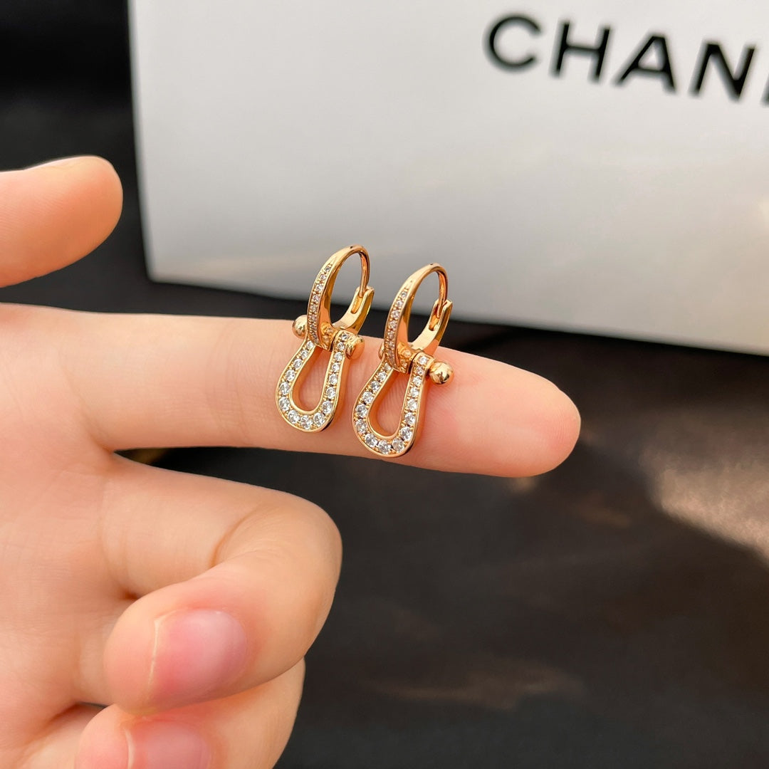 [Lumi Jewels]FORCE 10 FULL DIAMOND DROP EARRINGS MEDIUM MODEL