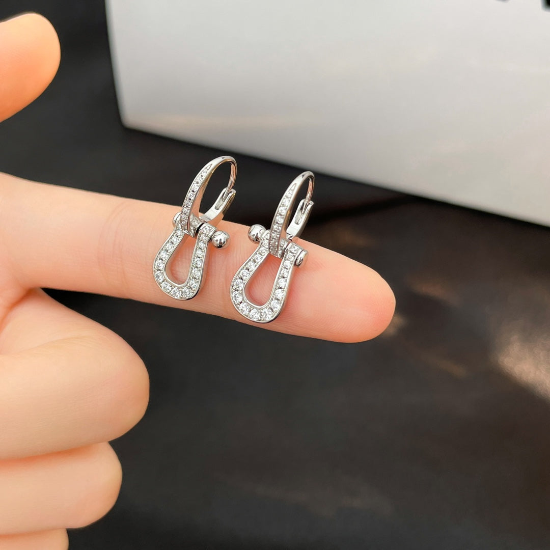 [Lumi Jewels]FORCE 10 FULL DIAMOND DROP EARRINGS MEDIUM MODEL