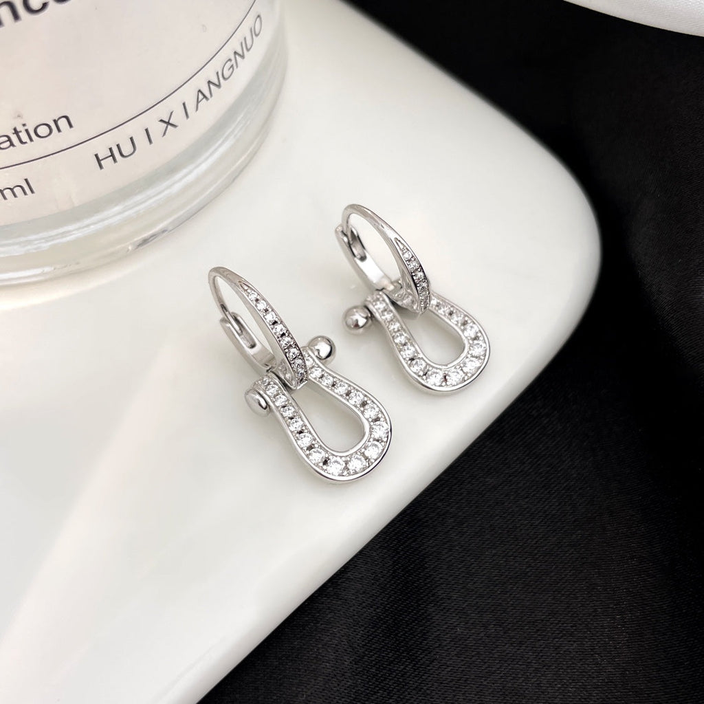 [Lumi Jewels]FORCE 10 FULL DIAMOND DROP EARRINGS MEDIUM MODEL