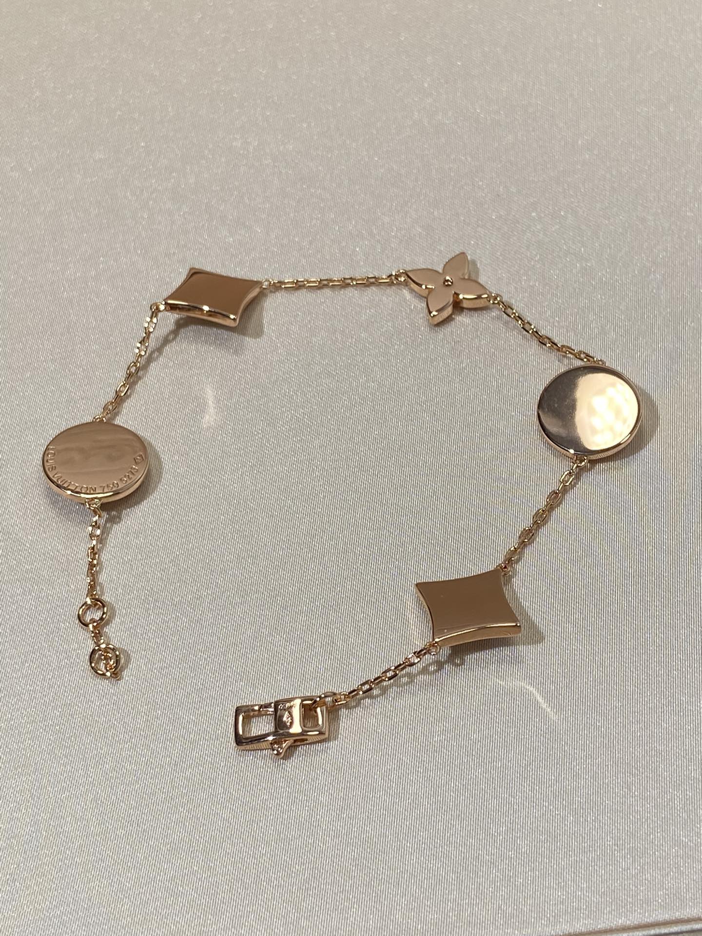 [Lumi Jewels]STAR AND SUN 5 MOTIF MOP PINK GOLD BRACELET