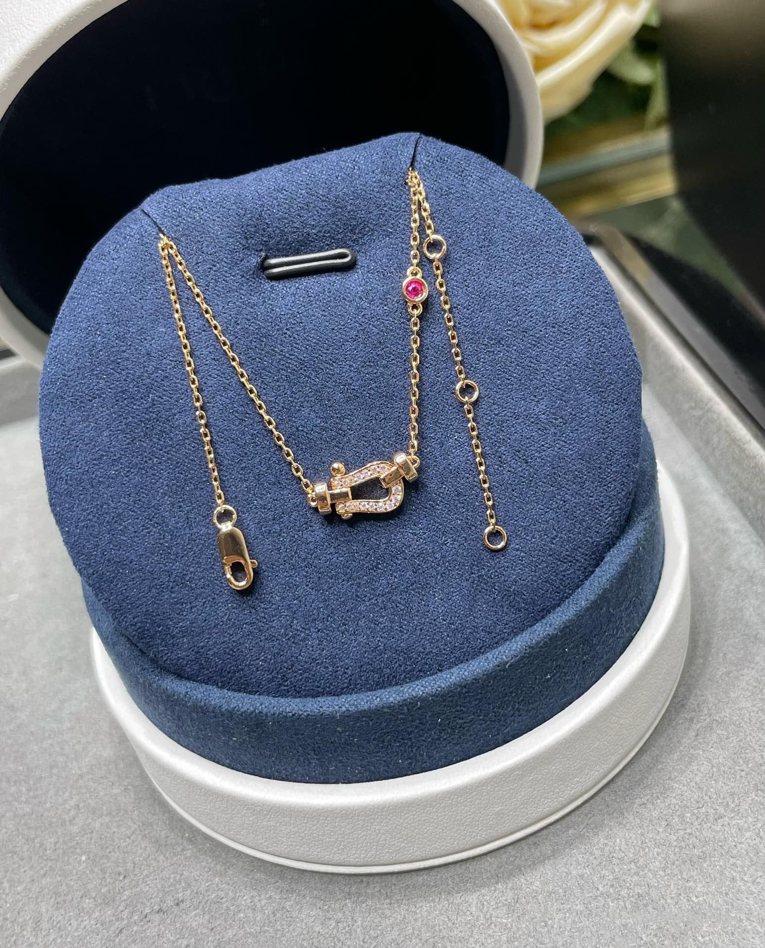 [Lumi Jewels]FORCE 10 DIAMOND PINK GOLD NECKLACE