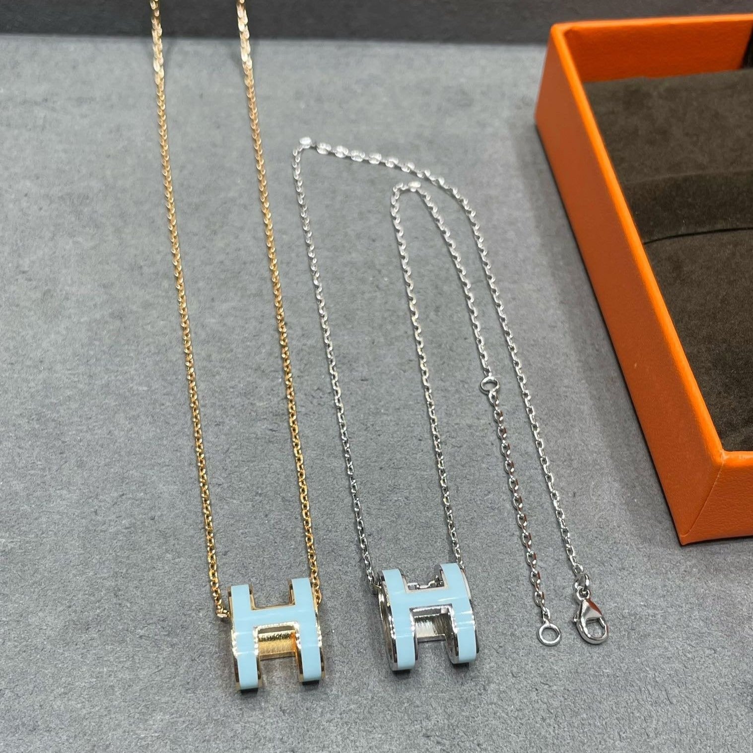 [Lumi Jewels]POP H SKY BLUE NECKLACE