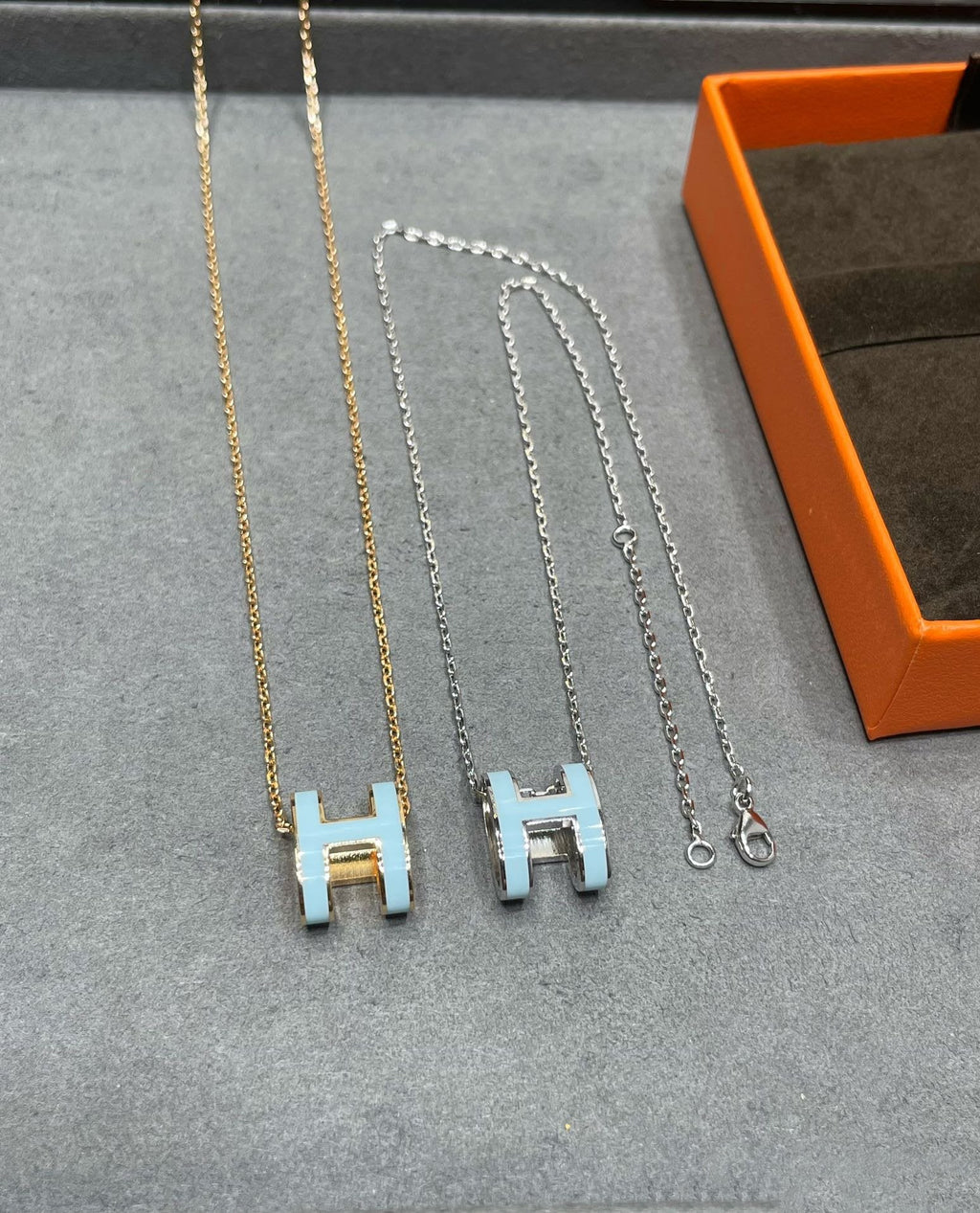[Lumi Jewels]POP H SKY BLUE NECKLACE