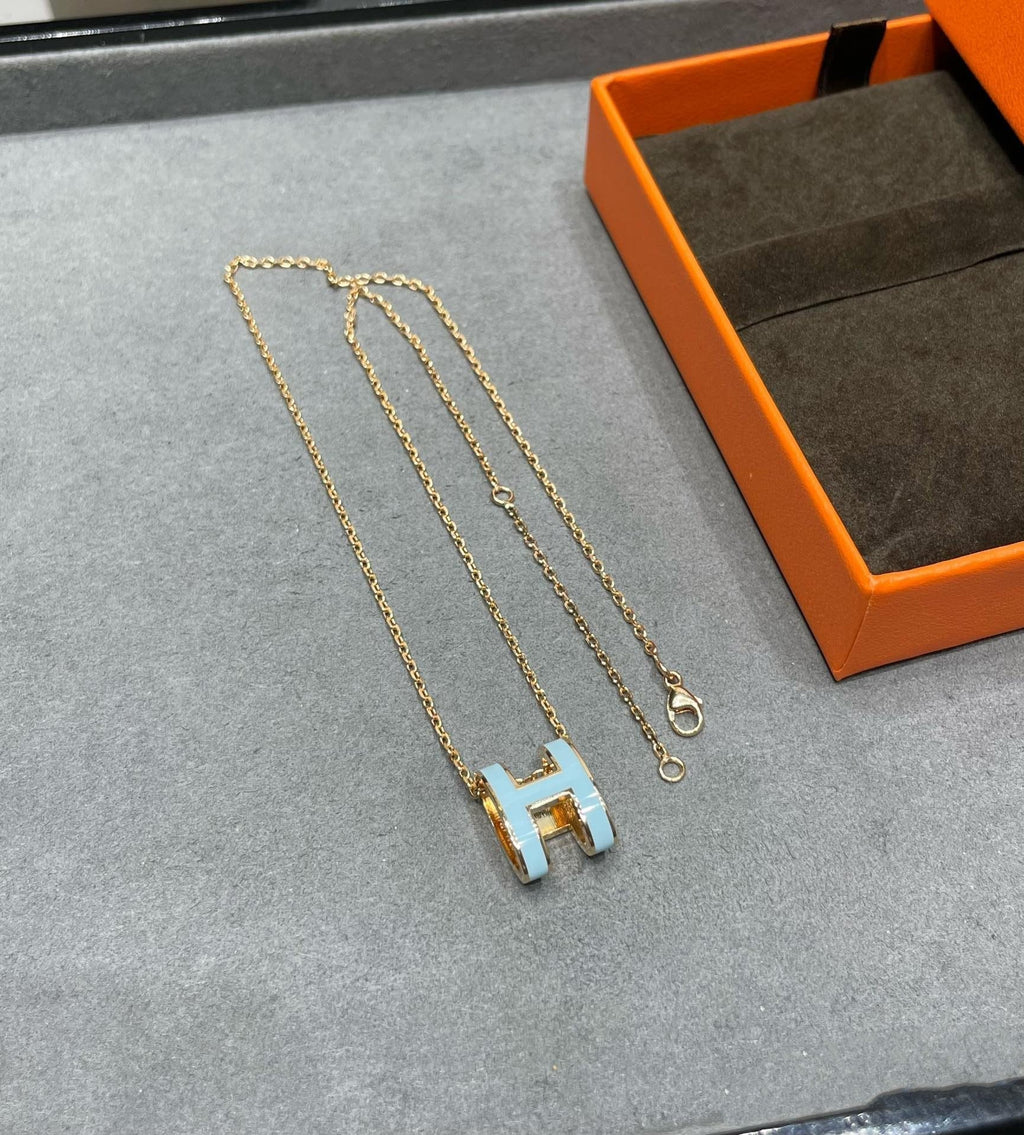 [Lumi Jewels]POP H SKY BLUE NECKLACE