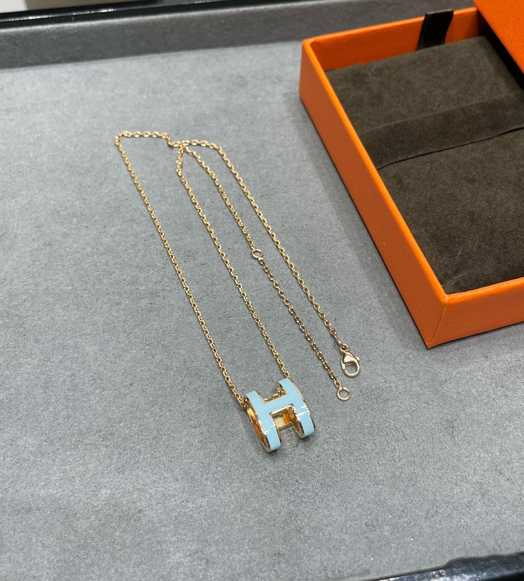 [Lumi Jewels]POP H SKY BLUE NECKLACE