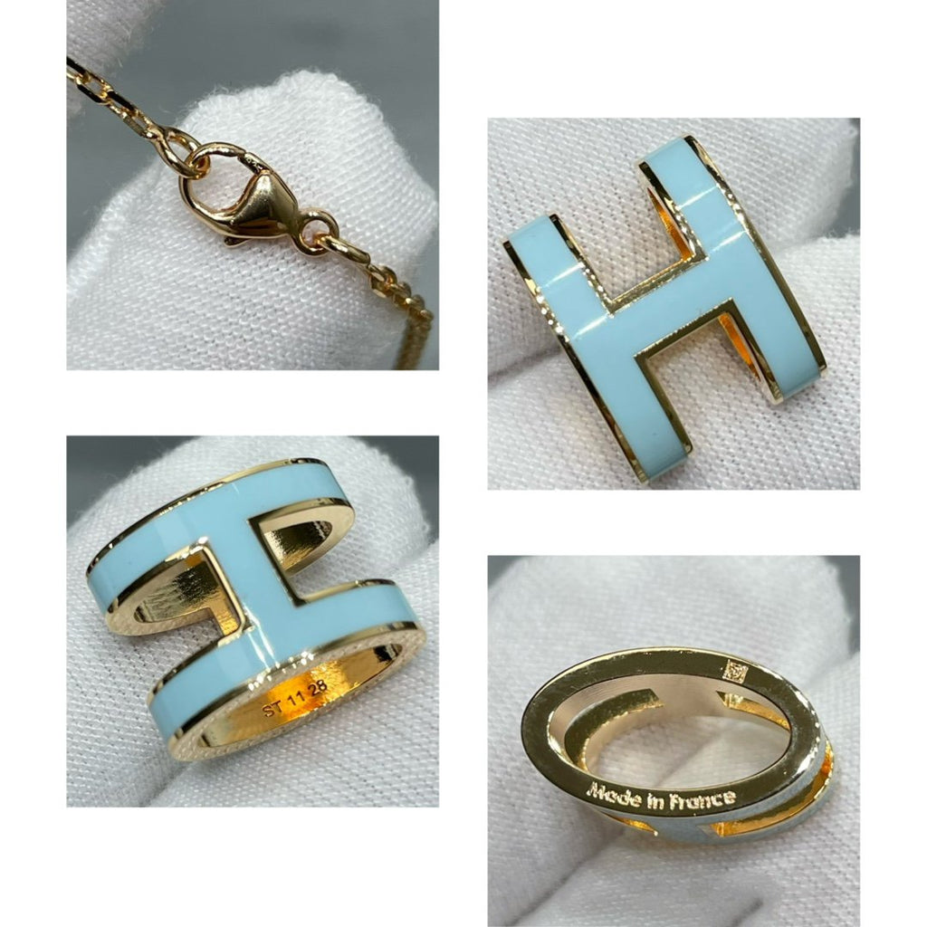 [Lumi Jewels]POP H SKY BLUE NECKLACE