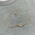 [Lumi Jewels]FORCE 10 DIAMOND CHAIN LINK PINK GOLD BRACELET