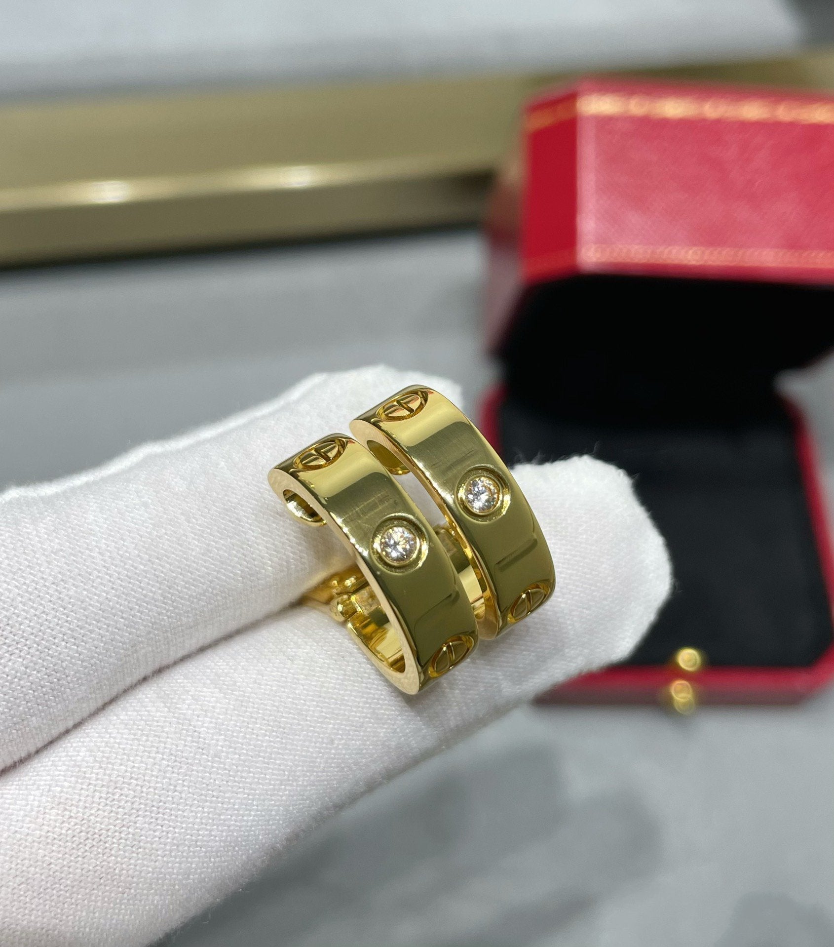[Lumi Jewels]LOVE 5.5MM 1 DIAMOND EARRINGS